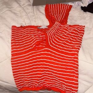 Zara orange one shoulder top